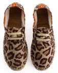 Alpargatas con cordones mujer blucher terra leopardo