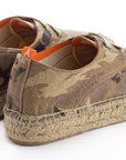 Alpargatas con cordones mujer blucher terra camuflaje camel