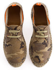 Alpargatas con cordones mujer blucher terra camuflaje camel