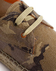 Alpargatas con cordones mujer blucher terra camuflaje camel
