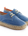 Alpargatas con cordones mujer blucher terra azul