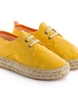 Alpargatas con cordones mujer blucher terra amarillo