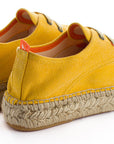 Alpargatas con cordones mujer blucher terra amarillo