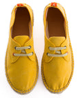 Alpargatas con cordones mujer blucher terra amarillo