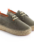 Alpargatas con cordones mujer blucher terra kaki