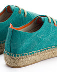 Alpargatas con cordones mujer blucher terra verde
