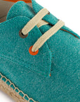 Alpargatas con cordones mujer blucher terra verde
