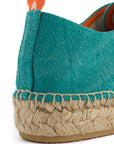 Alpargatas con cordones mujer blucher terra verde