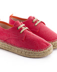 Alpargatas con cordones mujer blucher terra bermellón
