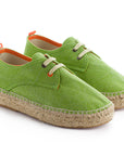 Alpargatas con cordones mujer blucher terra pistacho