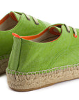 Alpargatas con cordones mujer blucher terra pistacho