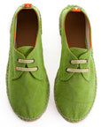 Alpargatas con cordones mujer blucher terra pistacho