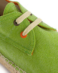 Alpargatas con cordones mujer blucher terra pistacho