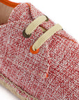 Alpargatas con cordones mujer blucher terra casa blanca rojo
