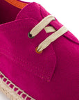 Alpargatas con cordones mujer blucher piel mujer fucsia