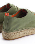 Alpargatas con cordones mujer blucher piel menta