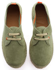 Alpargatas con cordones mujer blucher piel menta