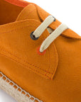 Alpargatas con cordones mujer blucher piel orange