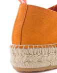 Alpargatas con cordones mujer blucher piel orange