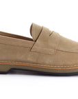 Mocassino In Pelle Crosta Beige