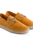 Alpargatas náuticas piel orange hombre
