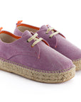 Alpargatas con cordones mujer blucher terra lila