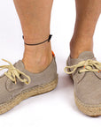 Alpargatas con cordones mujer blucher terra panna