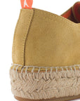 Alpargatas con cordones mujer blucher piel beige