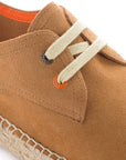 Alpargatas con cordones mujer blucher piel camel