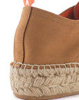 Alpargatas con cordones mujer blucher piel camel