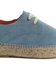 Light Blue Leather Blucher