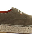 Khaki Leather Blucher