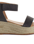 Mallorca leather wedge espadrilles Gray