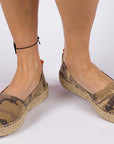 Alpargatas yute mujer camping terra camuflaje camel