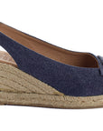 Navy Crete wedge espadrilles