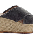 Rodos Black wedge espadrilles