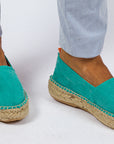 Alpargatas yute mujer camping terra color verde