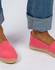 Alpargatas yute mujer camping terra color geranio