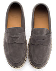 Mocasín piel gris