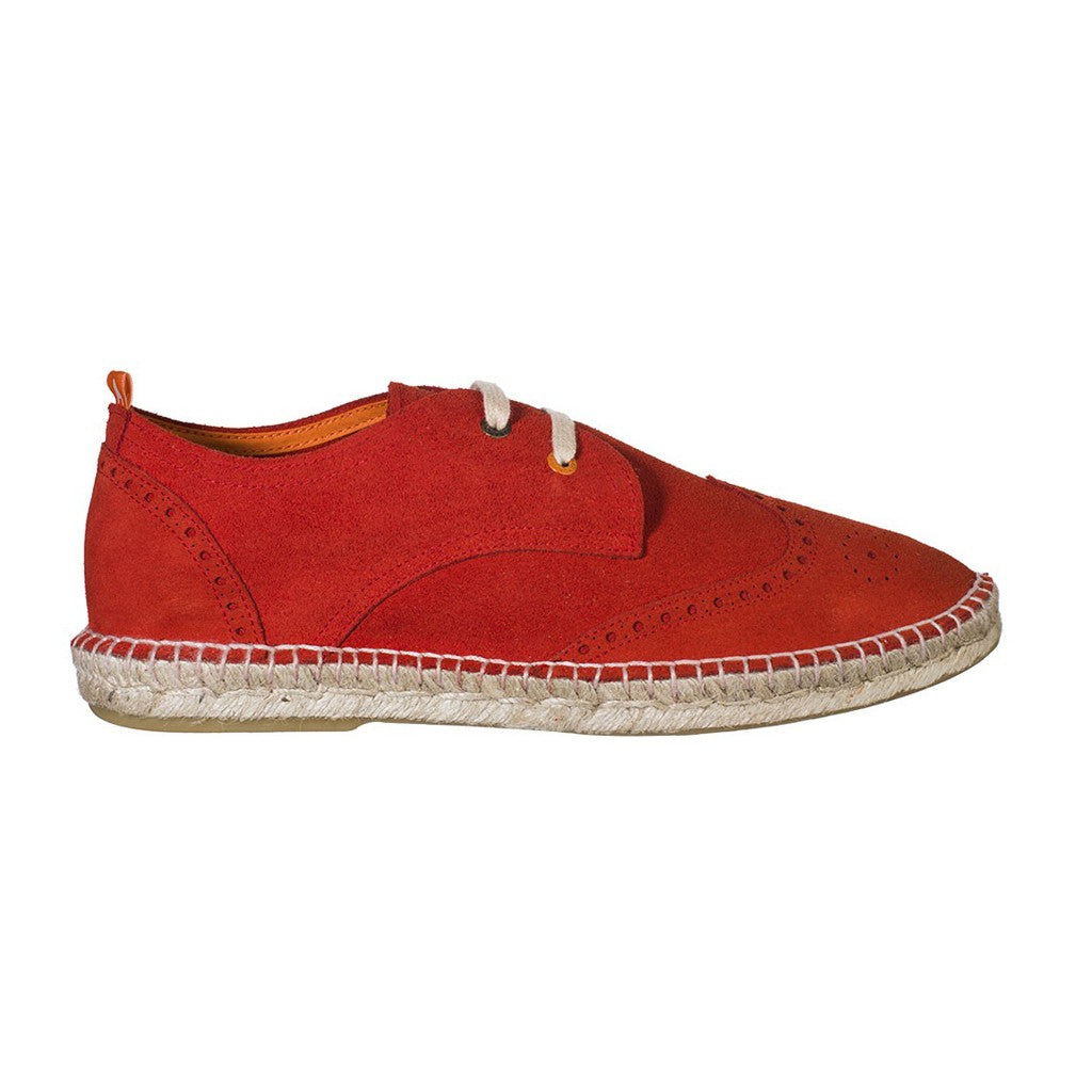 Oxford Piel Serraje Rojo