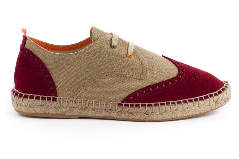 Oxford Suede Beige/English Red