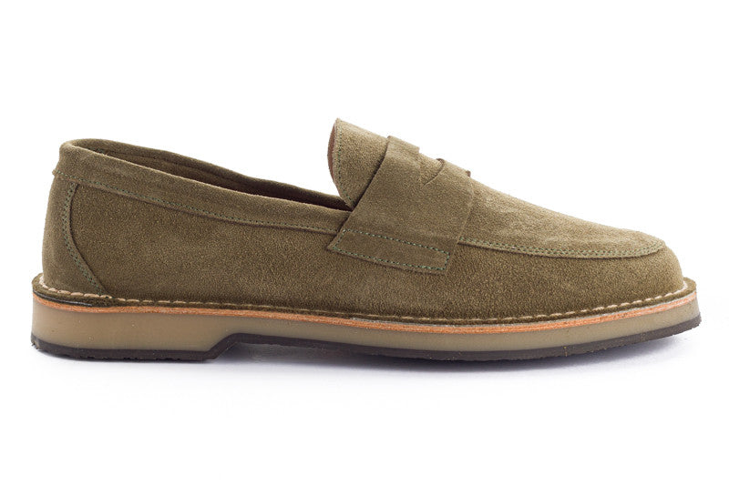 Mocassino In Crosta Verde