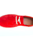Oxford Piel Serraje Rojo