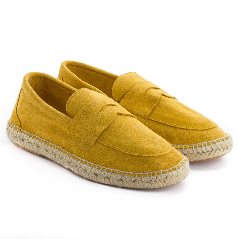 Mocassino da uomo in pelle color limone