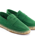 Mocasín Piel Serraje Verde