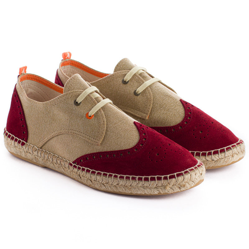 Oxford Suede Beige/English Red