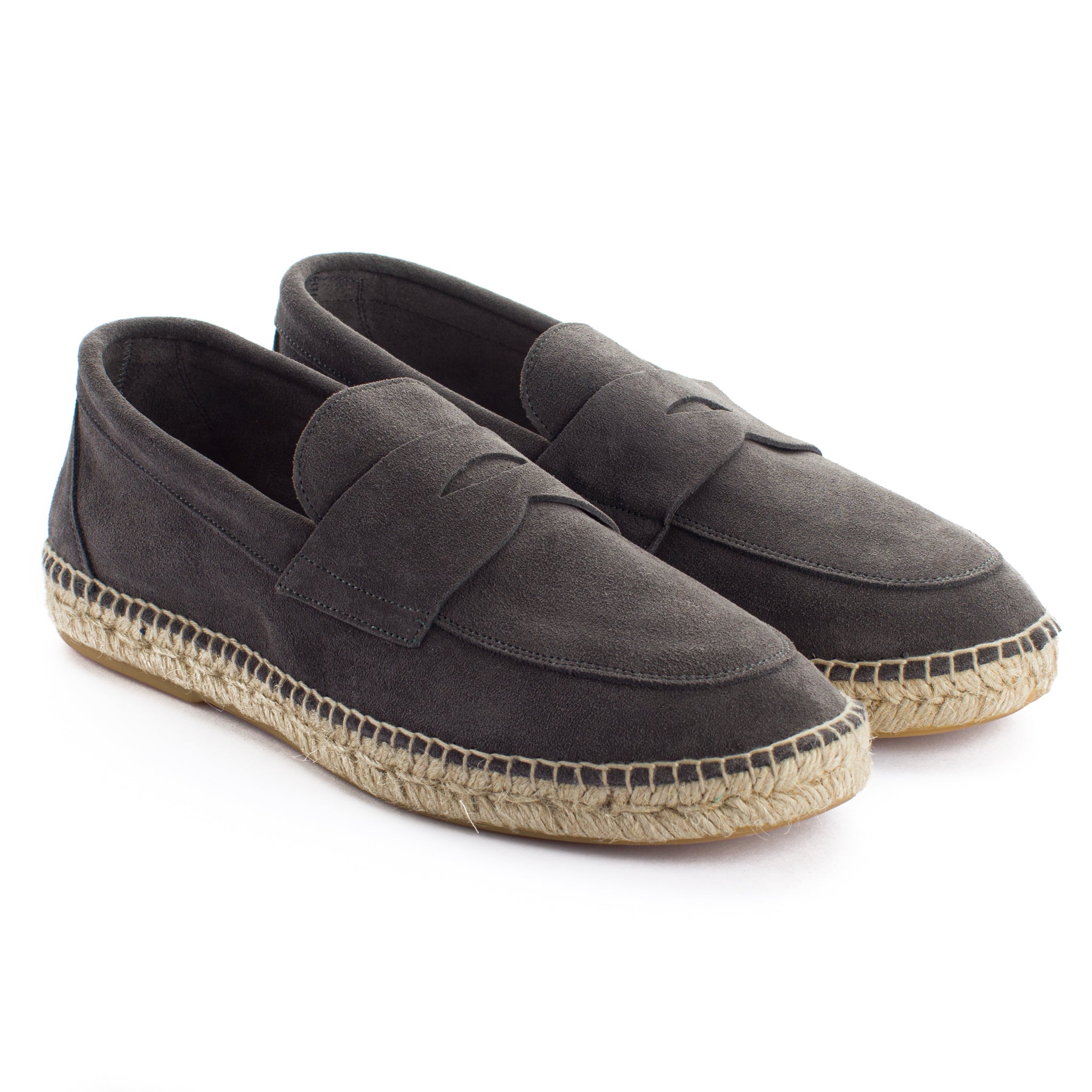 Mocasín Piel Serraje Gris