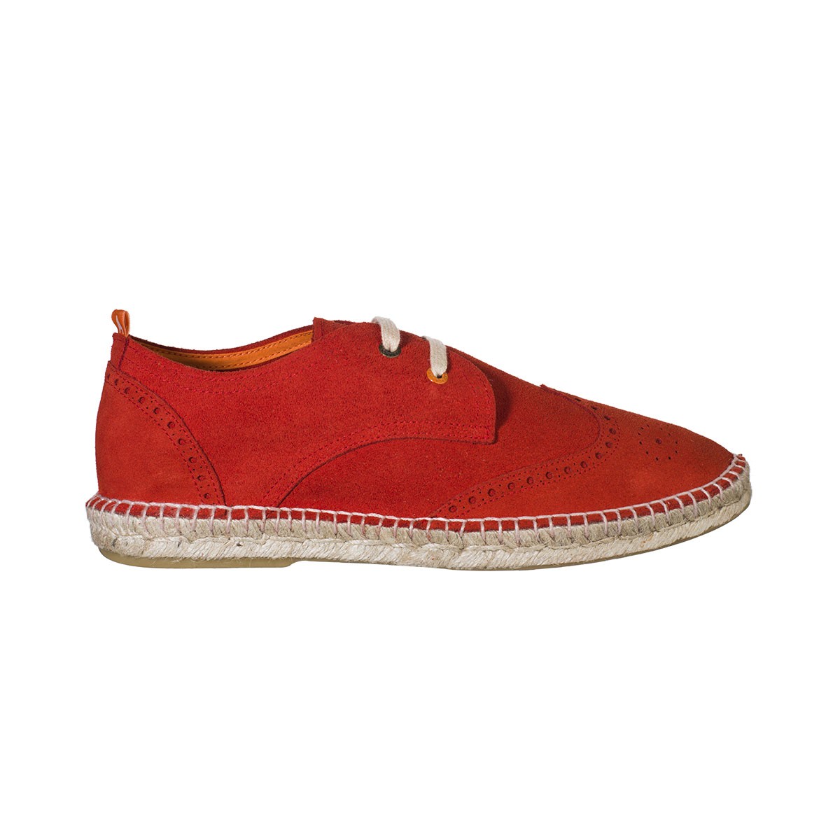 Oxford Piel Serraje Rojo
