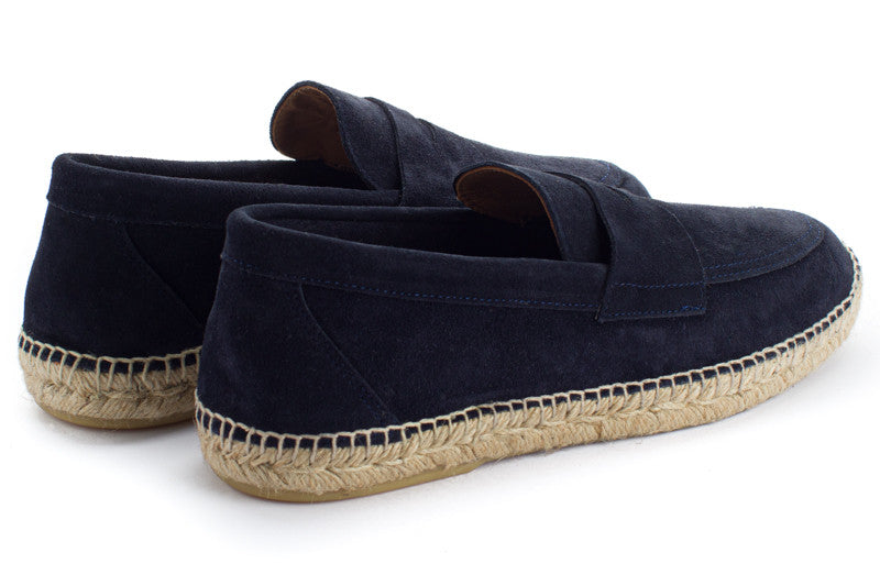 Mocasín Piel Serraje Marino