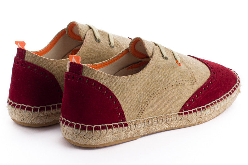 Oxford Suede Beige/English Red